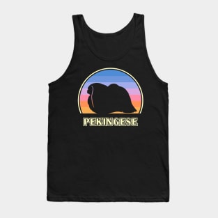 Pekingese Vintage Sunset Dog Tank Top